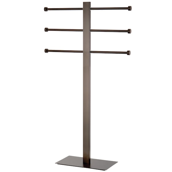 Freestanding Stainless Steel Towel Holder, Oil Rubbed Bronze